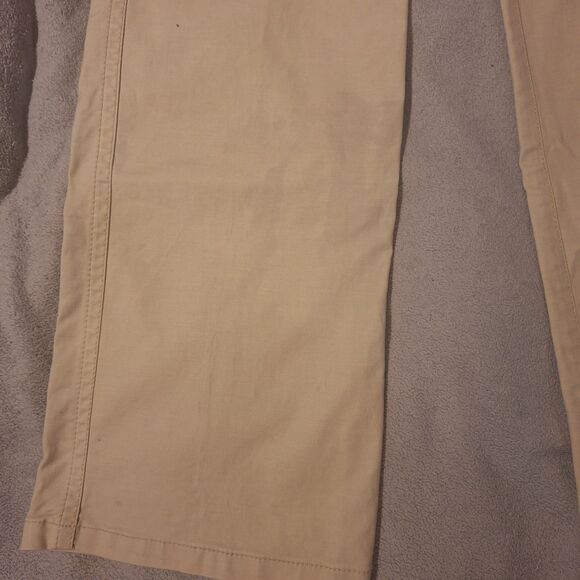 Tommy Hilfiger Stretch-Wmn 10 Beige Chino Khaki Bootcut Flare Pocket Flp *spots* - Picture 14 of 16